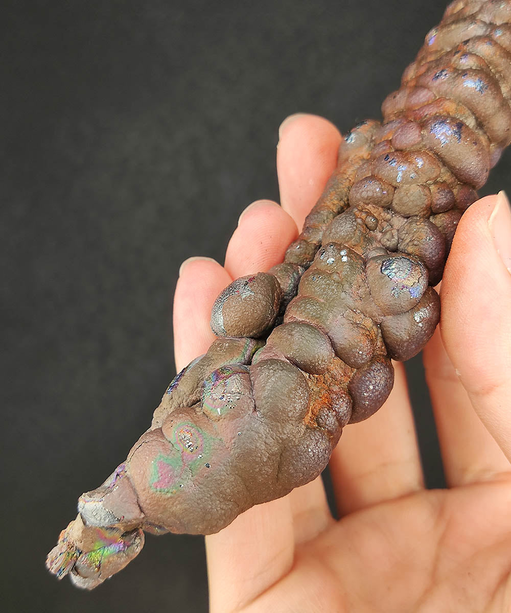 | Goethite Pillar(15cm) | Top premium rare Iridescent Goethite, Turgite, Hematite, Iridescent | COLOUR: Purple | 100% natural color |