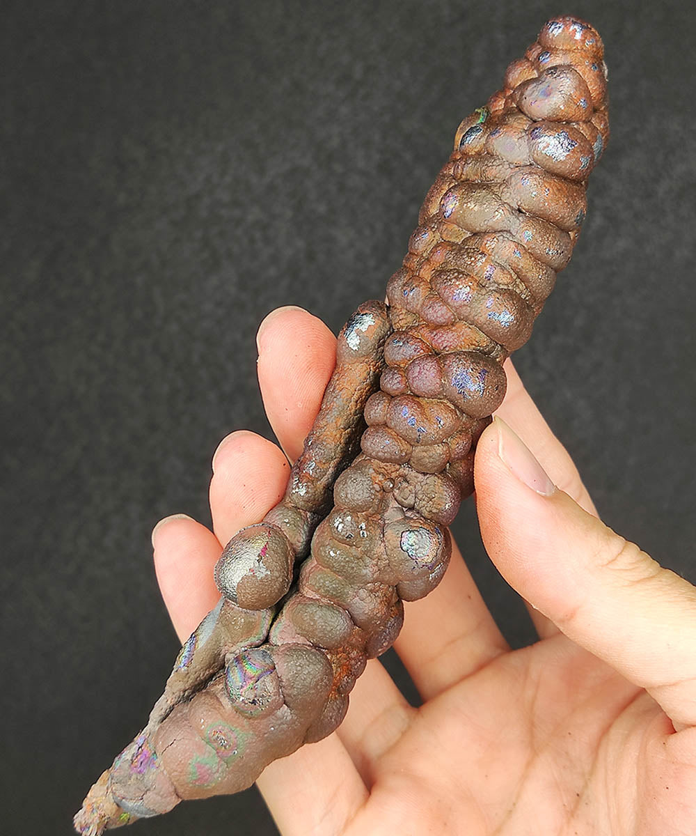 | Goethite Pillar(15cm) | Top premium rare Iridescent Goethite, Turgite, Hematite, Iridescent | COLOUR: Purple | 100% natural color |
