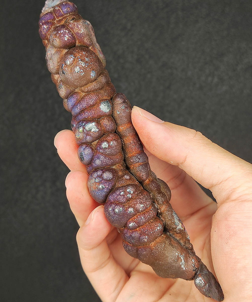| Goethite Pillar(15cm) | Top premium rare Iridescent Goethite, Turgite, Hematite, Iridescent | COLOUR: Purple | 100% natural color |