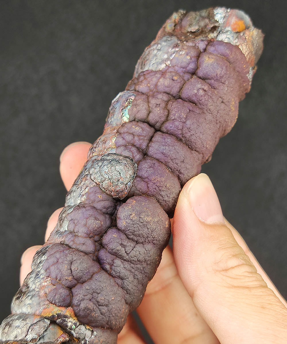 | Goethite Pillar(11.3cm) | Top premium rare Iridescent Goethite, Turgite, Hematite, Iridescent | COLOUR: Bronze , Brown ,Purple Blue | 100% natural color |
