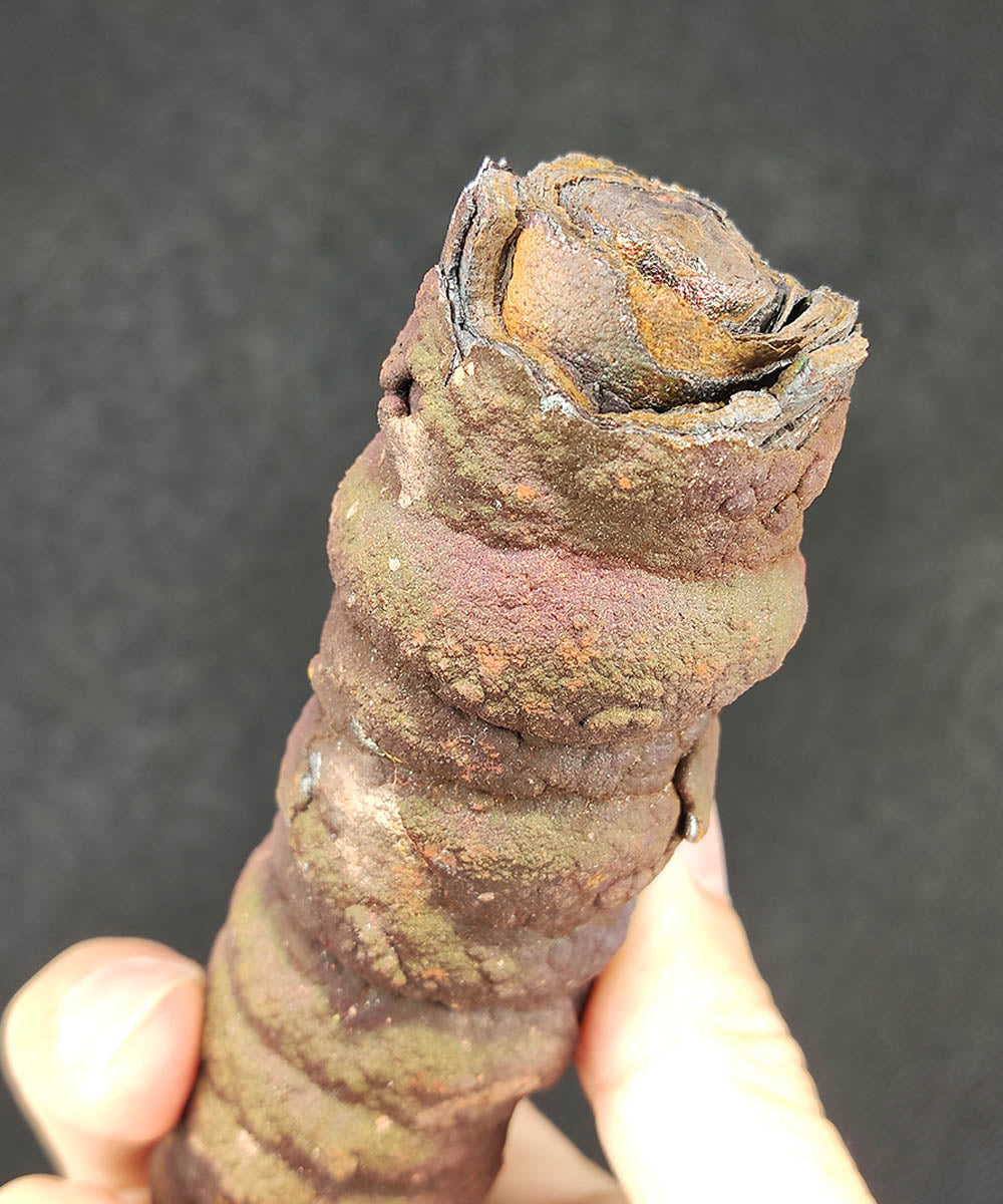 | Goethite Pillar(11.3cm) | Top premium rare Iridescent Goethite, Turgite, Hematite, Iridescent | COLOUR: Bronze , Brown ,Purple Blue | 100% natural color |
