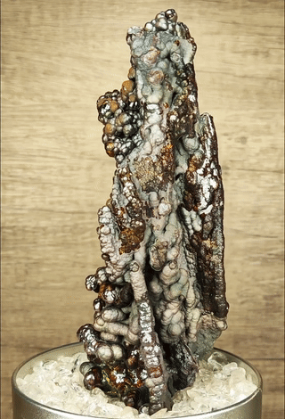 | Goethite Pillar(16cm) | Top premium rare Iridescent Goethite, Turgite, Hematite, Iridescent | COLOUR: gold , Silver | 100% natural color |