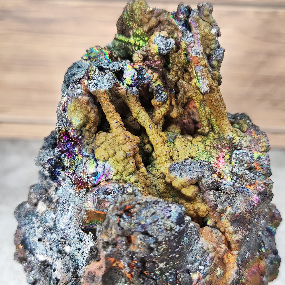 | Top premium rare Iridescent Goethite, Turgite, Hematite, Iridescent | COLOUR: Gold | 100% natural color |