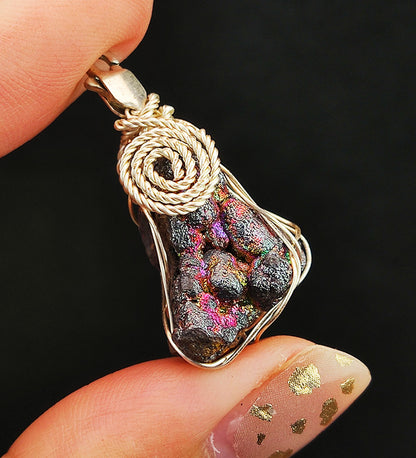 "Top Grade" Pink & Silver Rainbow Leklai Pendant | Soft Pink Charisma x Pure Silver Light | Enhanced Rapport, Aura Purification & Mentor Attraction | Malaysia Leklai
