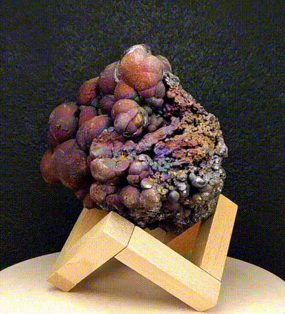 Goethite shape similar：Kyoho grape |  1.5 kg Big ornaments | Top premium rare Iridescent Goethite, Turgite, Hematite, Iridescent | COLOUR:violet-red , Silver| 100% natural color |
