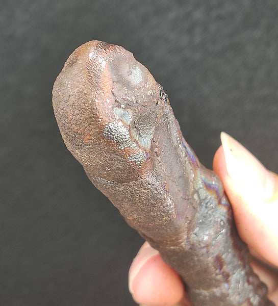 | Goethite Pillar(14cm) | Top premium rare Iridescent Goethite, Turgite, Hematite, Iridescent | COLOUR: Silver, Pink | 100% natural color |