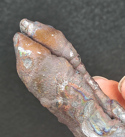 | Goethite Pillar(13cm) | Top premium rare Iridescent Goethite, Turgite, Hematite, Iridescent | COLOUR: Silver, Pink, Rainbow| 100% natural color |