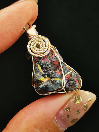 "Top Grade" Pink & Silver Rainbow Leklai Pendant | Soft Pink Charisma x Pure Silver Light | Enhanced Rapport, Aura Purification & Mentor Attraction | Malaysia Leklai