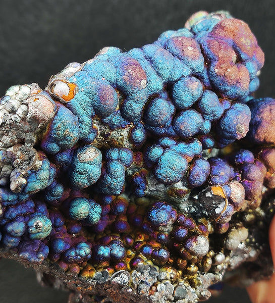 | Top premium rare Iridescent Goethite, Turgite, Hematite, Iridescent | COLOUR: Blue, Silver | 100% natural color |