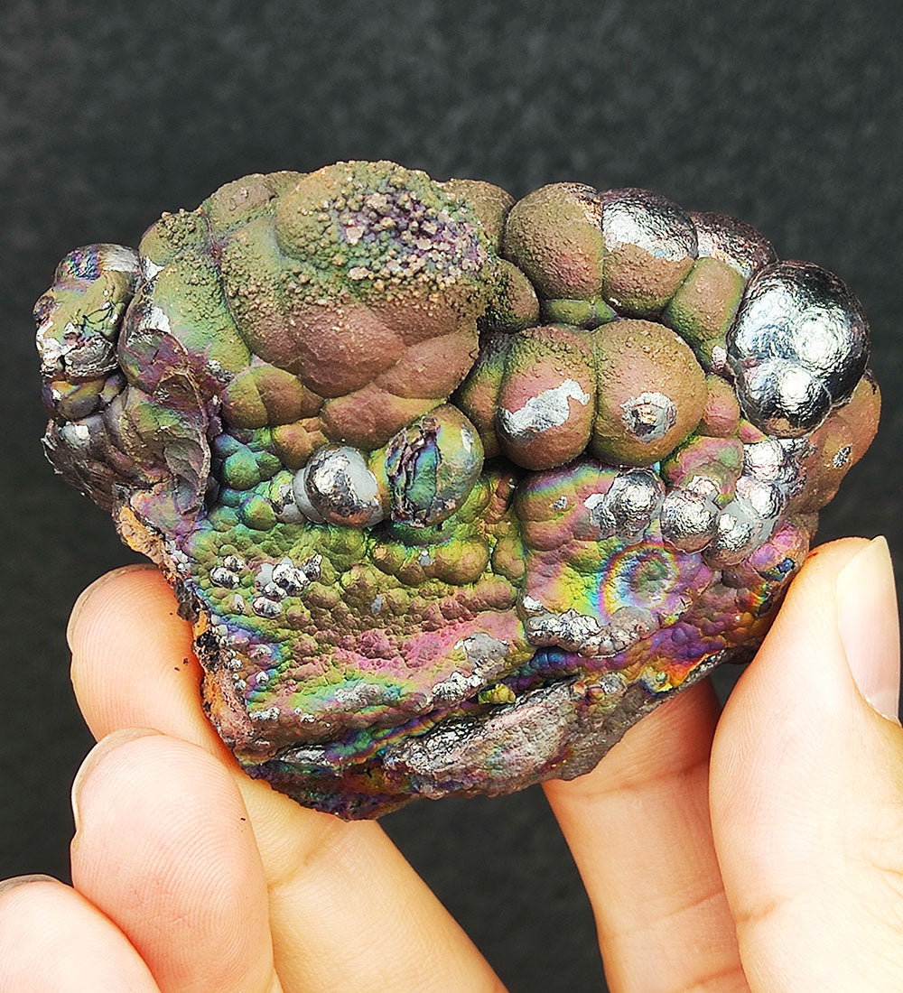 | Top premium rare Iridescent Goethite, Turgite, Hematite, Iridescent | COLOUR: Green, Rainbow, Silver| 100% natural color |