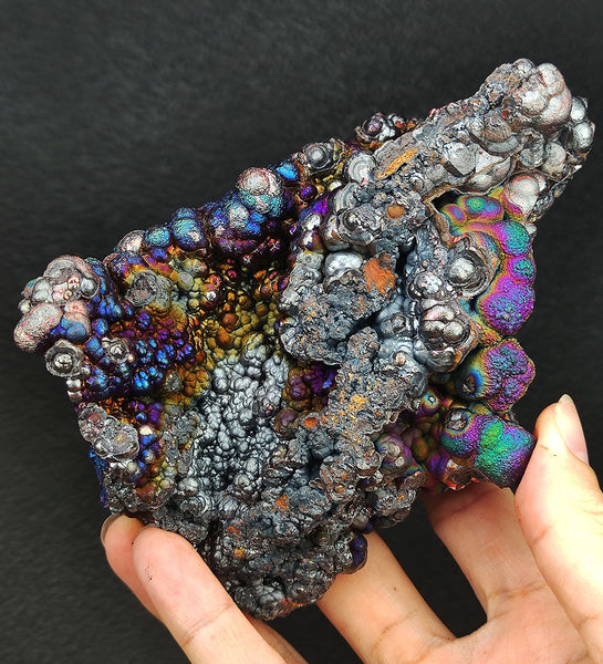 | Top premium rare Iridescent Goethite, Turgite, Hematite, Iridescent | COLOUR: Blue, Silver | 100% natural color |