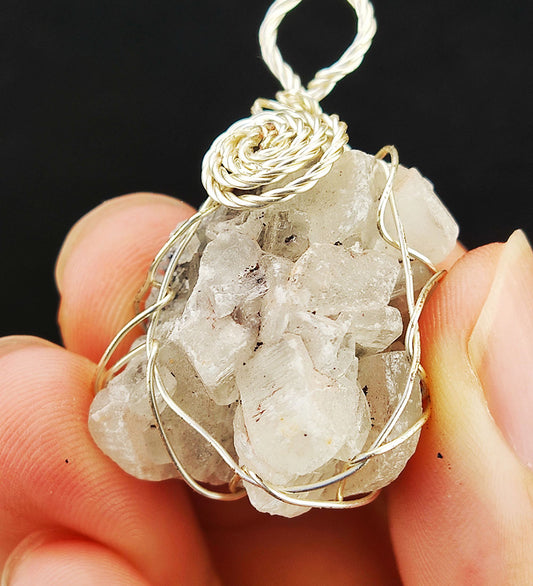 | Goethite Pendant Copper Wire Wrapped Gemstone Pendant | COLOUR:with White Quartz,Crystal | 100% natural color |