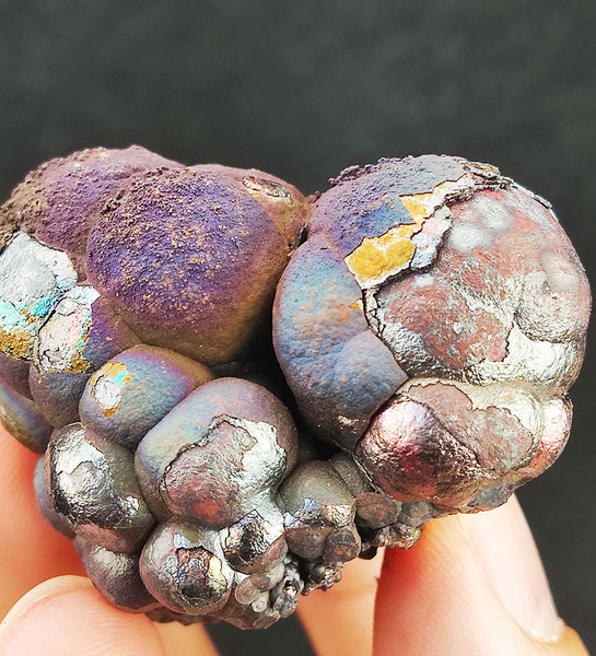 | Top premium rare Iridescent Goethite, Turgite, Hematite, Iridescent | COLOUR: purple blue x silver | 100% natural color |