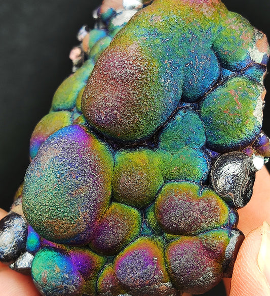 | Top premium rare Iridescent Goethite, Turgite, Hematite, Iridescent | COLOUR: Green x Blue x Silver x Red | 100% natural color |