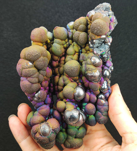 Goethite shape：several Pillars connected together | Top premium rare Iridescent Goethite, Turgite, Hematite, Iridescent | COLOUR: Gold, Red, Green, Blue, Purple, Silver| 100% natural color |