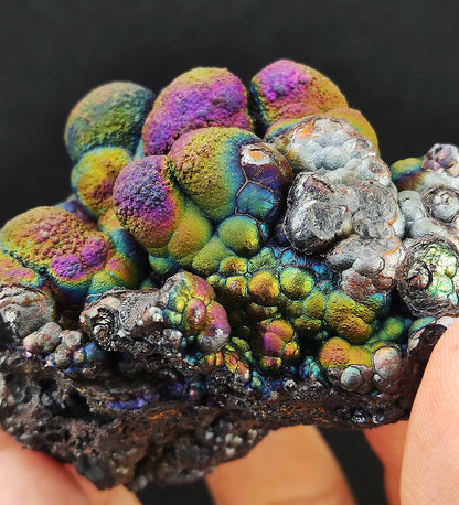 | Top premium rare Iridescent Goethite, Turgite, Hematite, Iridescent | COLOUR: Red x Blue x Silver x Gold x Green | 100% natural color |