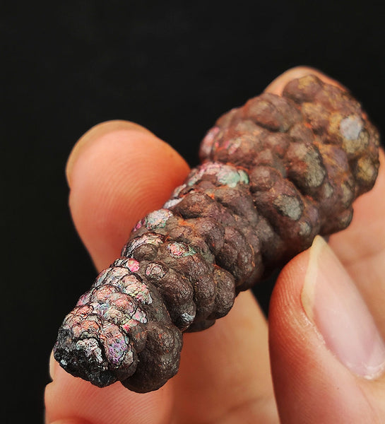 | Goethite Pillar(5cm) | Top premium rare Iridescent Goethite, Turgite, Hematite, Iridescent | COLOUR: Gold Silver| 100% natural color |