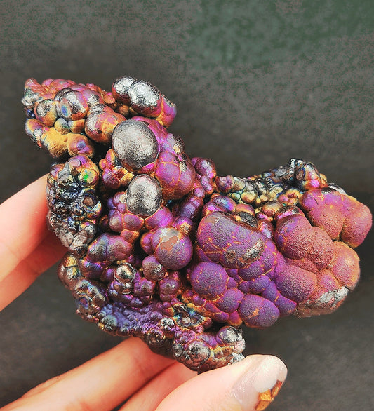 | Top premium rare Iridescent Goethite, Turgite, Hematite, Iridescent | COLOUR: Red x Purple x Gold | 100% natural color |
