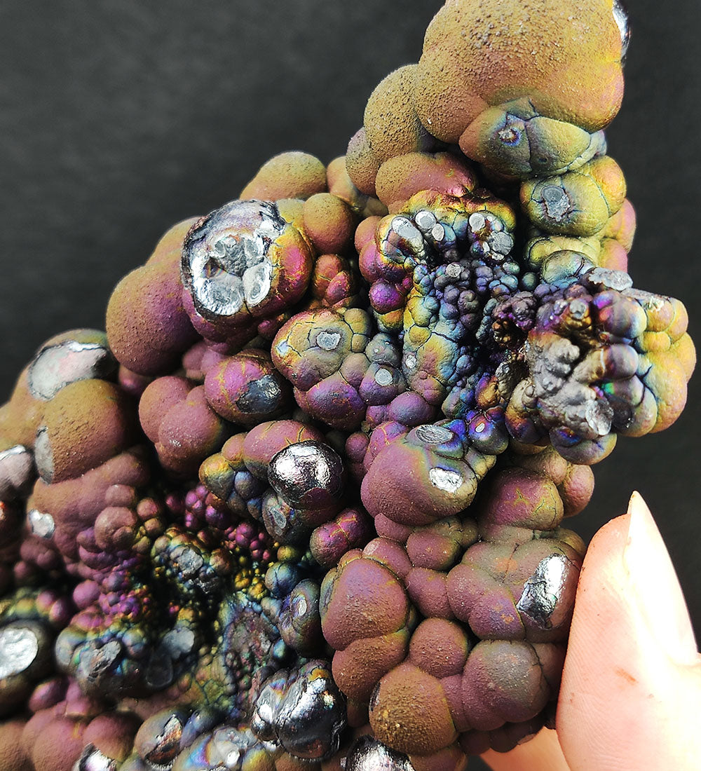 Goethite shape：several Pillars connected together | Top premium rare Iridescent Goethite, Turgite, Hematite, Iridescent | COLOUR: Gold, Red, Green, Blue, Purple, Silver| 100% natural color |