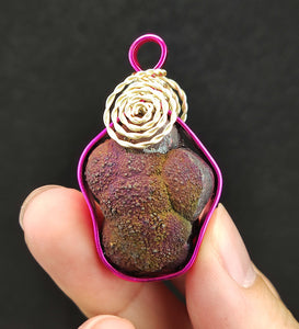 | Brand New Accessories | Goethite Pendant Copper Wire Wrapped Gemstone Pendant | COLOUR: Red | 100% natural color |