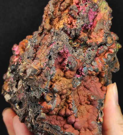 【頂級】超粉紅七彩力泥活石 -橙黃  粉紅彩- #力泥