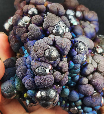| Top premium rare Iridescent Goethite, Turgite, Hematite, Iridescent | COLOUR: Blue x Silver | 100% natural color |