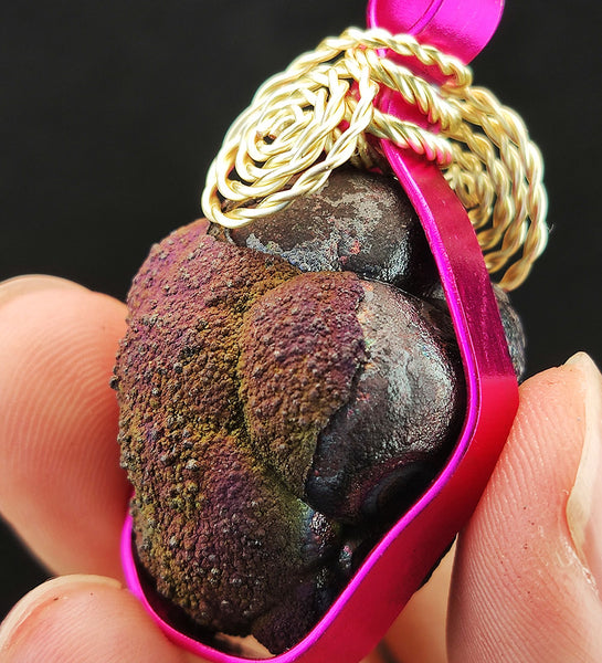 | Brand New Accessories | Goethite Pendant Copper Wire Wrapped Gemstone Pendant | COLOUR: Red | 100% natural color |