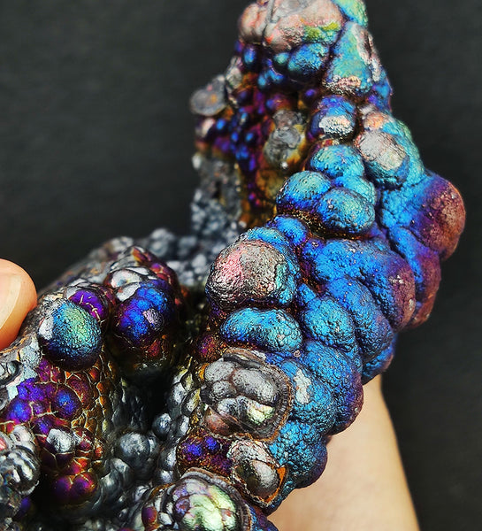 | Top premium rare Iridescent Goethite, Turgite, Hematite, Iridescent | COLOUR: Blue, Silver | 100% natural color |