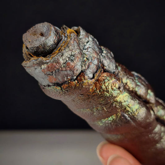 「收藏級」大佛柱 | 重量級粗壯精華 (約 15*4cm) | 金、綠、粉三色高階共生 | 強力招財、穩固基業、貴人扶持與全方位氣場武裝 | 馬來西亞力泥