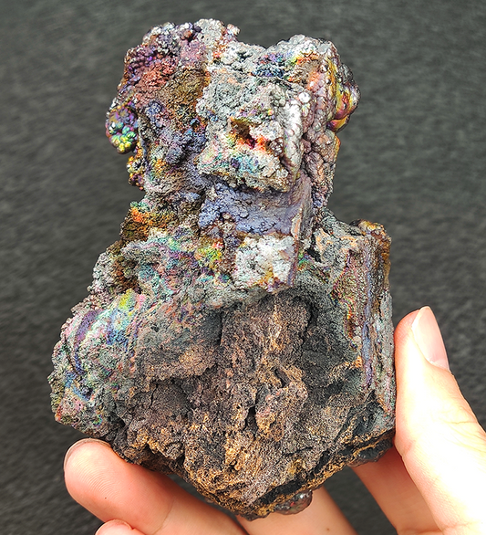 Goethite shape similar：Rainbow Sacred Beast | Top premium rare Iridescent Goethite, Turgite, Hematite, Iridescent | COLOUR: Colorful x pink x silver x gold| 100% natural color |
