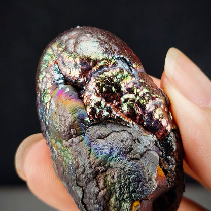 大佛柱｜圓頭柱柱造型｜銀金粉三色｜力泥活石｜Leklai Iridescent Goethite