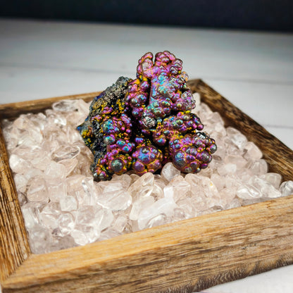 Top-Grade Grand Buddha | Backing Mountain Shape | Blue Purple Green Gold | Leklai Iridescent Goethite | HARUKA