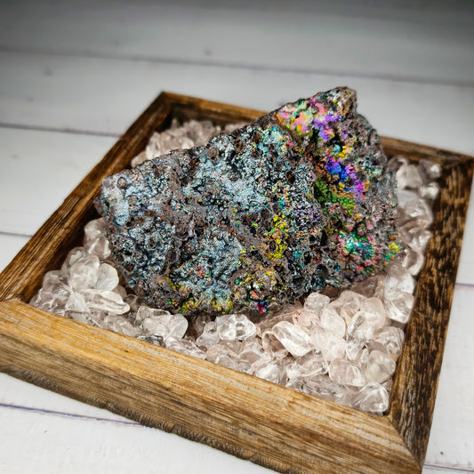 頂級碎鑽系 - 閃閃｜強效防禦小人｜盾牌型｜力泥共生水晶｜Goethite LekLai 力泥