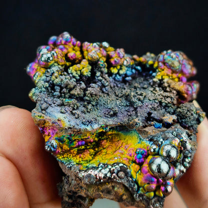 Top-Grade Grand Buddha | Backing Mountain Shape | Blue Purple Green Gold | Leklai Iridescent Goethite | HARUKA