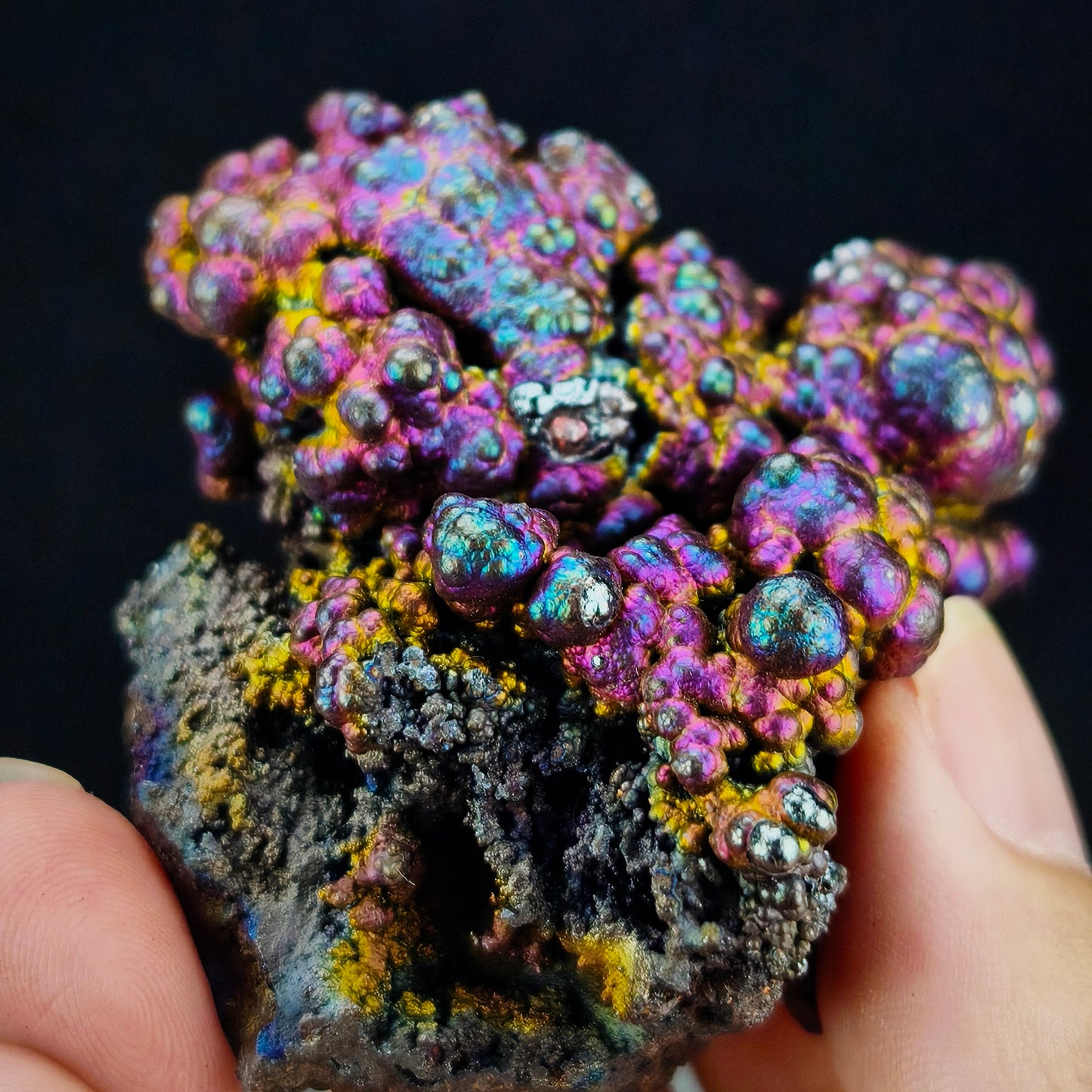 Top-Grade Grand Buddha | Backing Mountain Shape | Blue Purple Green Gold | Leklai Iridescent Goethite | HARUKA