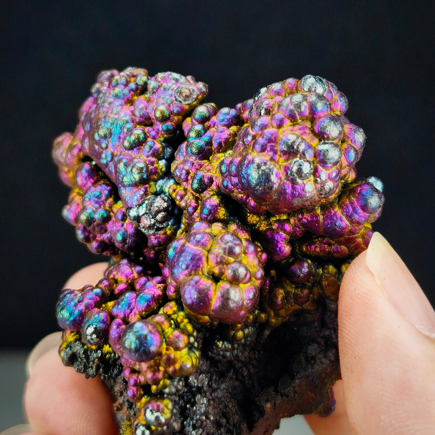 Top-Grade Grand Buddha | Backing Mountain Shape | Blue Purple Green Gold | Leklai Iridescent Goethite | HARUKA