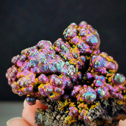Top-Grade Grand Buddha | Backing Mountain Shape | Blue Purple Green Gold | Leklai Iridescent Goethite | HARUKA