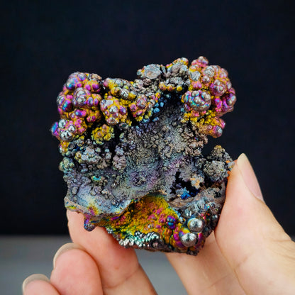 Top-Grade Grand Buddha | Backing Mountain Shape | Blue Purple Green Gold | Leklai Iridescent Goethite | HARUKA
