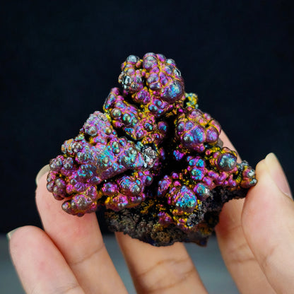 Top-Grade Grand Buddha | Backing Mountain Shape | Blue Purple Green Gold | Leklai Iridescent Goethite | HARUKA