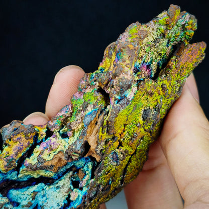 Top-Grade Double-Sided Rainbow | Wealth & Fortune Shield | Landscape Mountain Shape | Goethite LekLai
