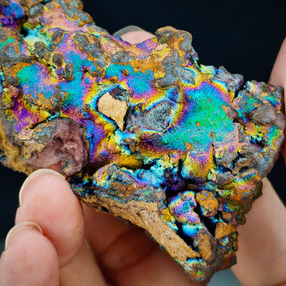 Top-Grade Double-Sided Rainbow | Wealth & Fortune Shield | Landscape Mountain Shape | Goethite LekLai