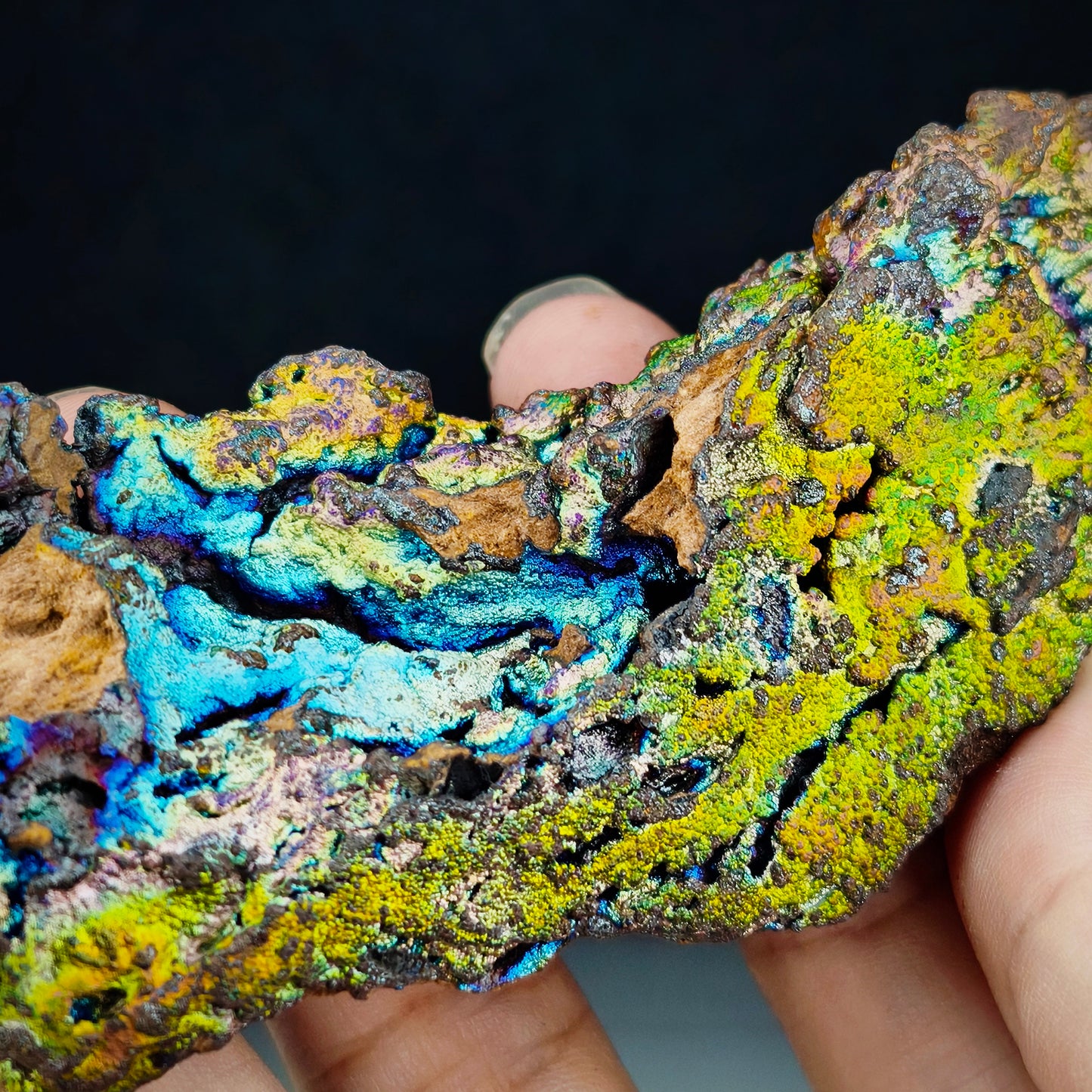 Top-Grade Double-Sided Rainbow | Wealth & Fortune Shield | Landscape Mountain Shape | Goethite LekLai