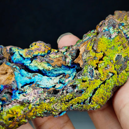 Top-Grade Double-Sided Rainbow | Wealth & Fortune Shield | Landscape Mountain Shape | Goethite LekLai
