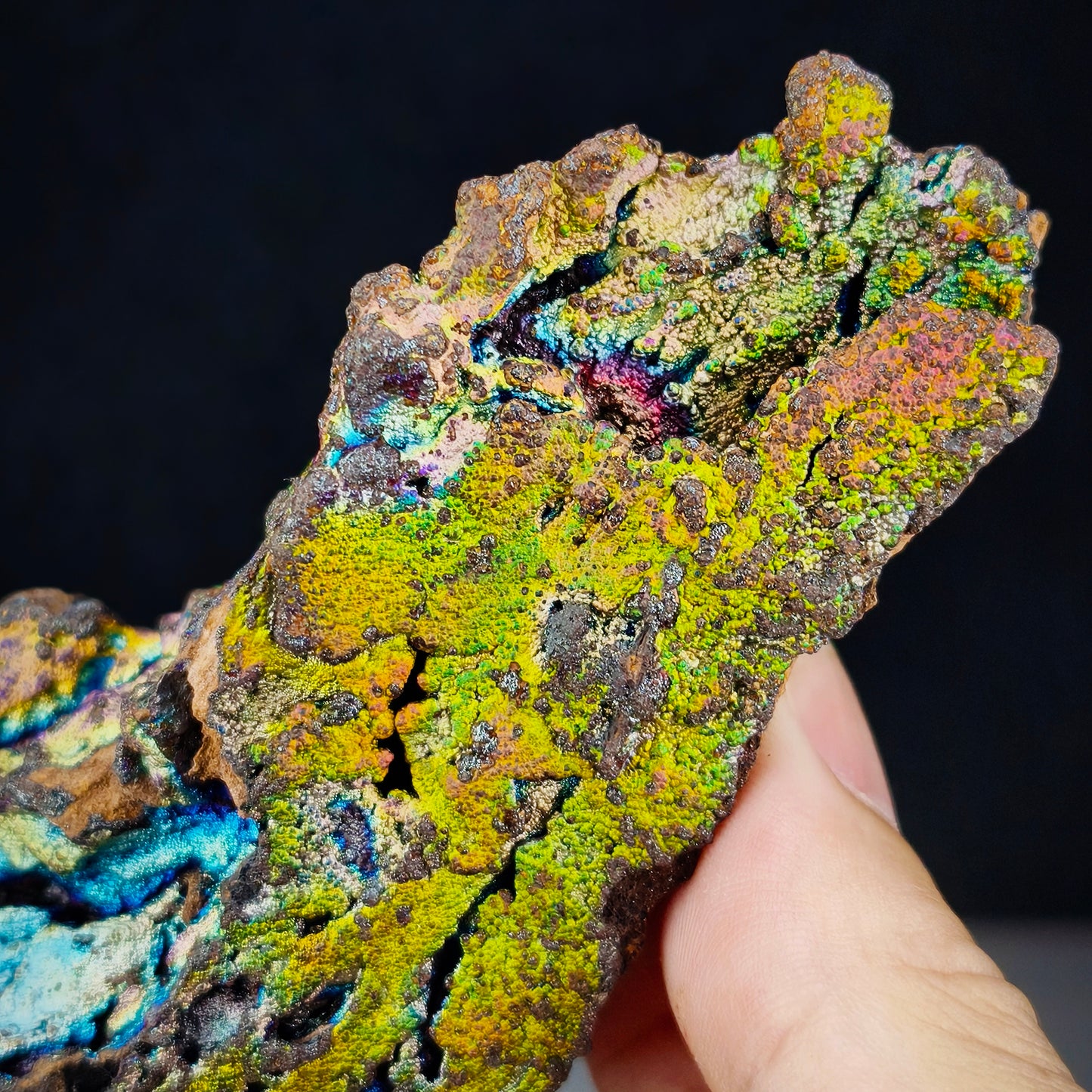 Top-Grade Double-Sided Rainbow | Wealth & Fortune Shield | Landscape Mountain Shape | Goethite LekLai