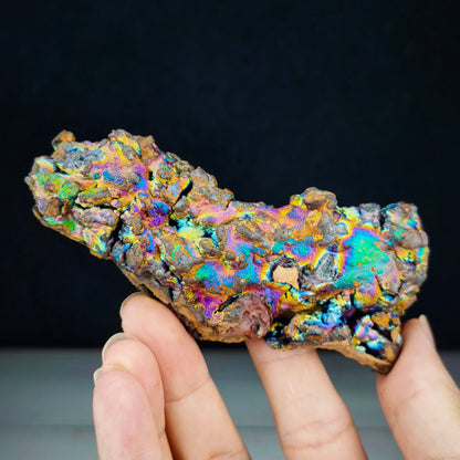 Top-Grade Double-Sided Rainbow | Wealth & Fortune Shield | Landscape Mountain Shape | Goethite LekLai