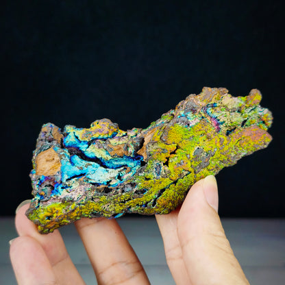 Top-Grade Double-Sided Rainbow | Wealth & Fortune Shield | Landscape Mountain Shape | Goethite LekLai