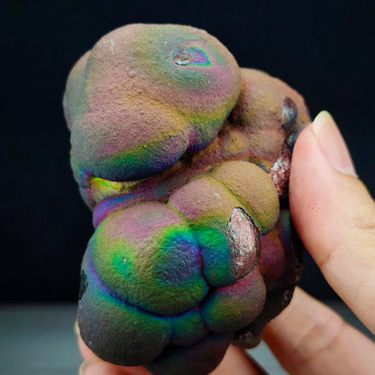 Top-Grade Grand Buddha | Mini Water-Absorbing Elephant | Blue Purple Green Old Matrix | Leklai Iridescent Goethite | HARUKA