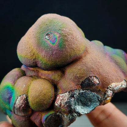 Top-Grade Grand Buddha | Mini Water-Absorbing Elephant | Blue Purple Green Old Matrix | Leklai Iridescent Goethite | HARUKA