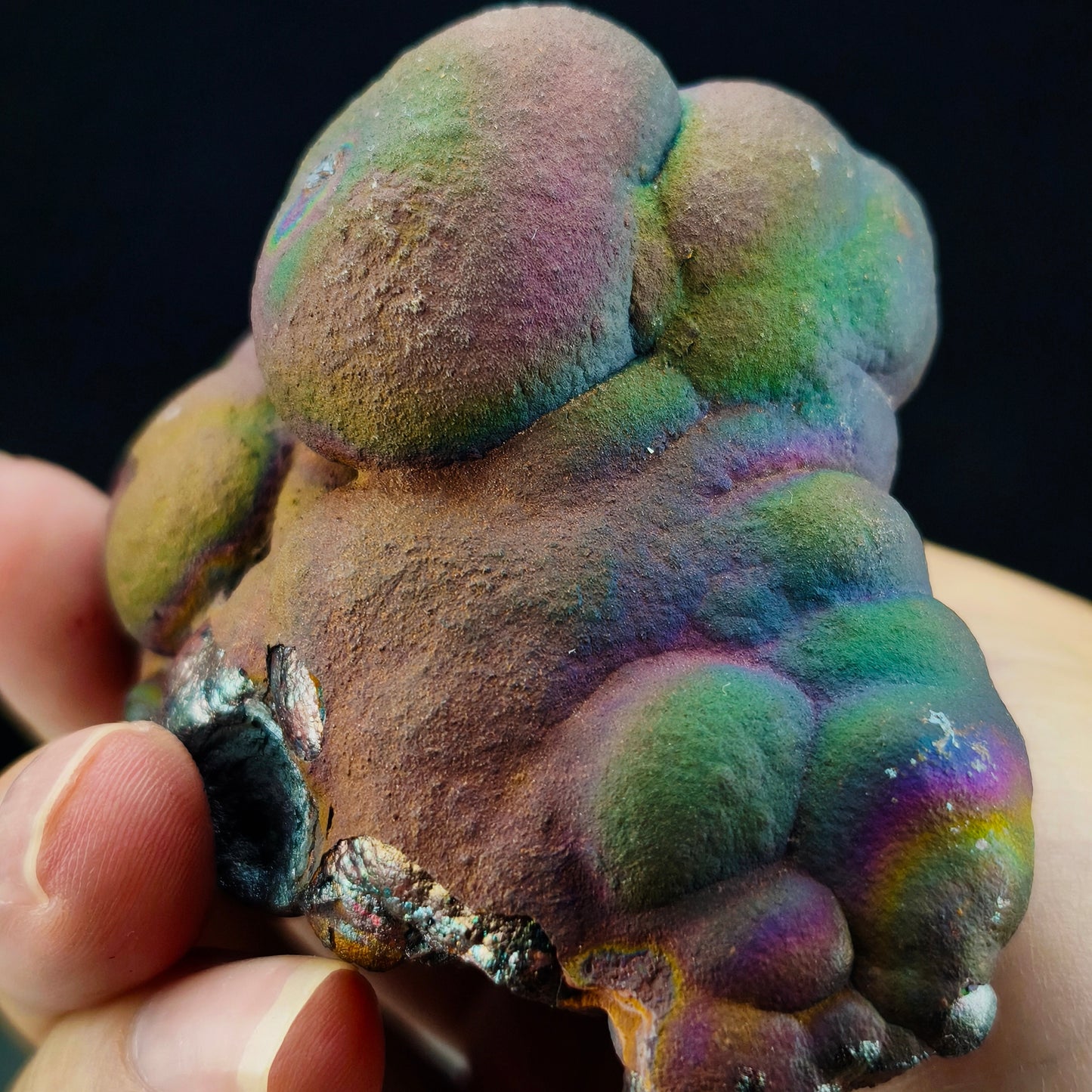 Top-Grade Grand Buddha | Mini Water-Absorbing Elephant | Blue Purple Green Old Matrix | Leklai Iridescent Goethite | HARUKA
