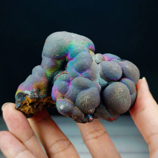 頂級大佛珠｜迷你吸水象｜藍紫綠老礦｜力泥活石｜Leklai Iridescent Goethite｜HARUKA